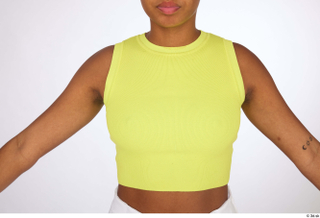 Catalina casual chest dressed yellow neon cropped tank top 0001.jpg